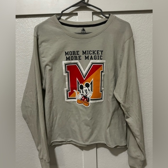 Disney Mickey Mouse long sleeve shirt in grey. Like new! Women’s size large. - Picture 2 of 6